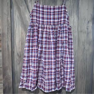 NWT Lucky Brand Plaid Babydoll Dress!